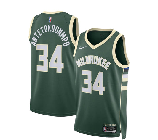 Milwaukee Bucks Nike Icon Edition Swingman Jersey - Giannis Antetokounmpo